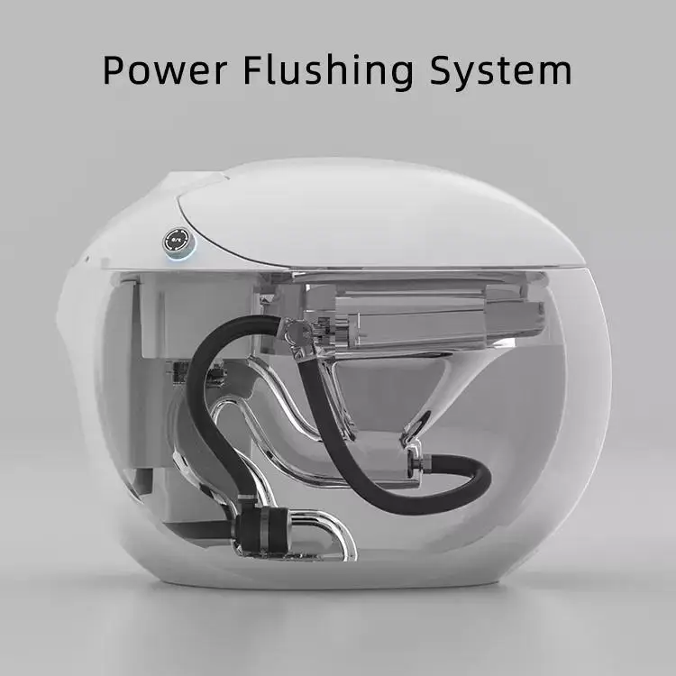 水洗トイレ一体型の高級白足踏み式卵型床