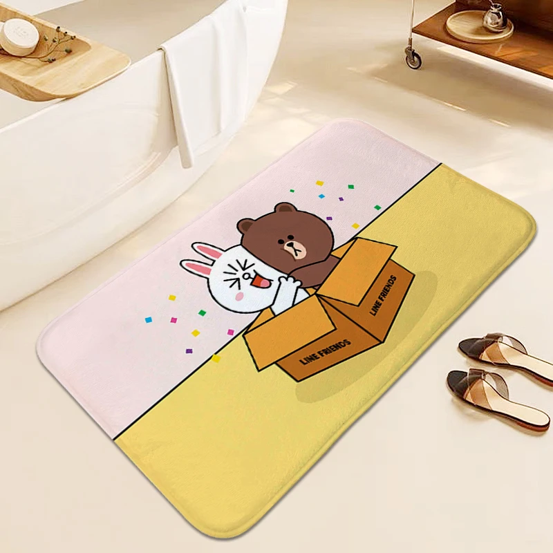 

Carpet for Children's Room L-Lines Lovely Hallway Sleeping Room Rugs Anti Slip Entrance Door Doormat Custom Home Entrance Mats