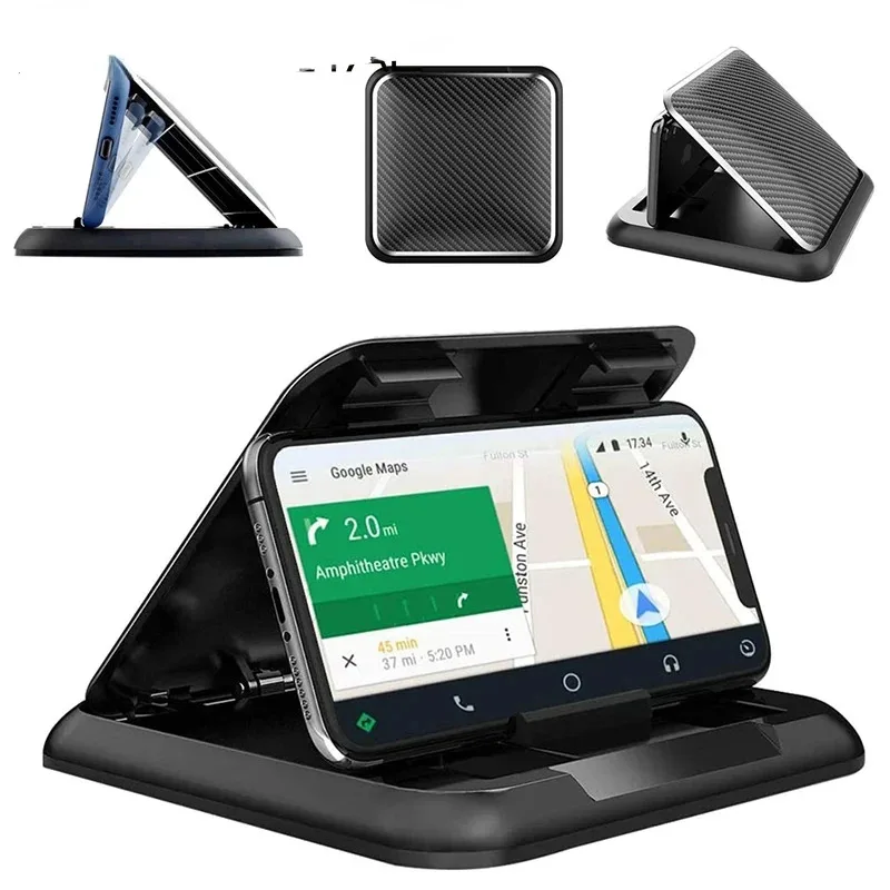 

Strong Vacuum Phone Holder - Reusable Washable Sticky Pad for Glass/Plastic/Metal Surfaces + One-Hand Lock