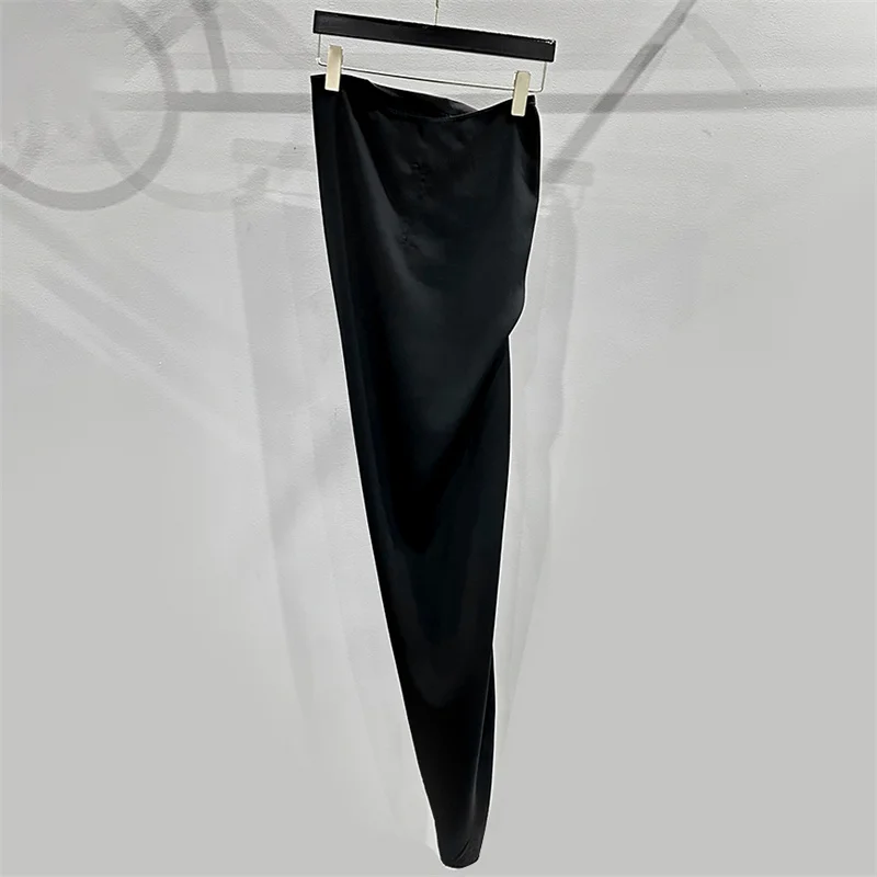 Halve rok voor dames Nieuwe laagbouw slanke lange jurk voor de zomer 2025. Onregelmatige pootloze damesrok kokerrok vloerlengte rok