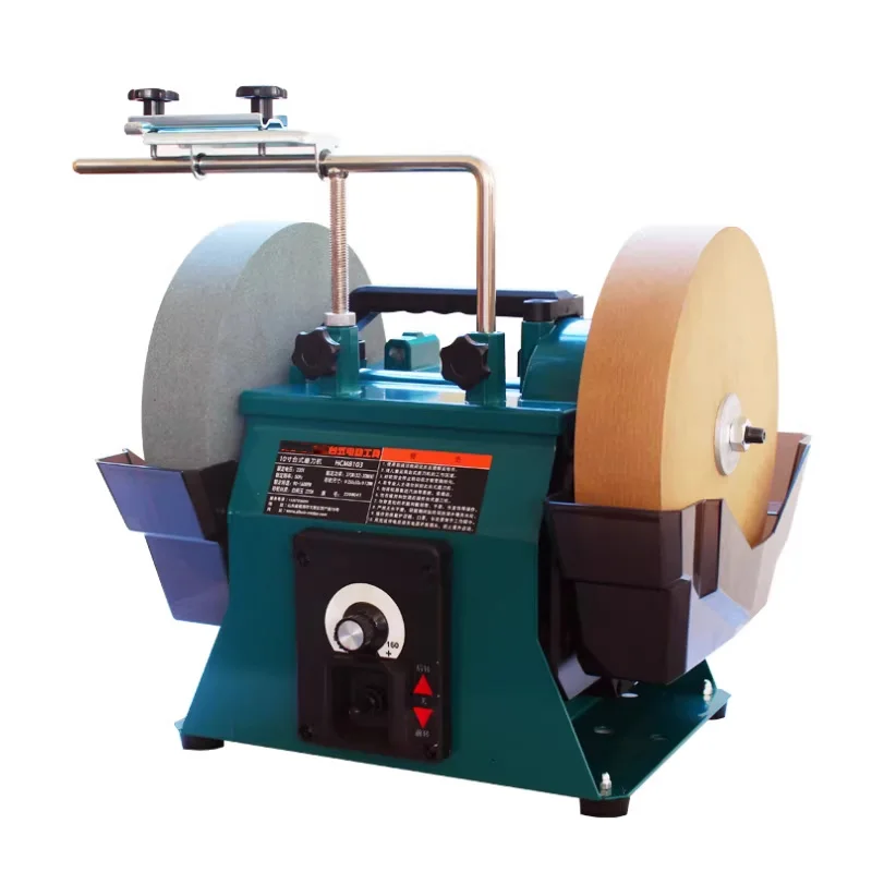 

New 10-inch Low-Speed Water-Cooled Knife Sharpener Commercial Fixed-Speed/Variable-Speed Electric Sharpening Wheel Machine