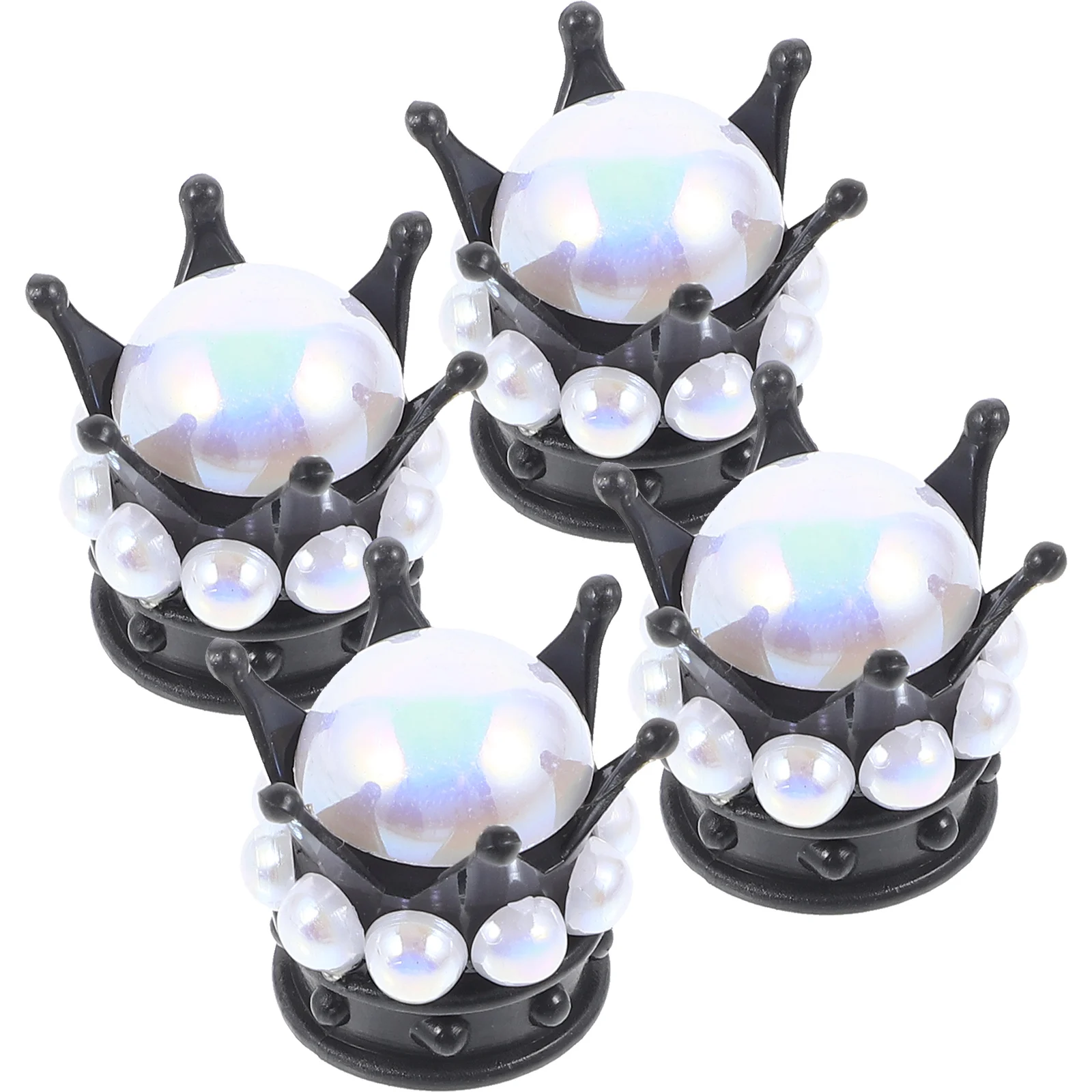 

4pcs Car Valve Caps Tire Stem Covers Silver Base Crystal Rhinestone Universal Motorcycle Truck Accessories