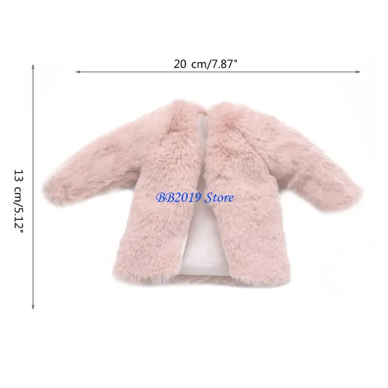 Q0KB 12 pulgadas para ropa muñeca atuendo pelaje piel esponjosa interactiva para niñas cumpleaños