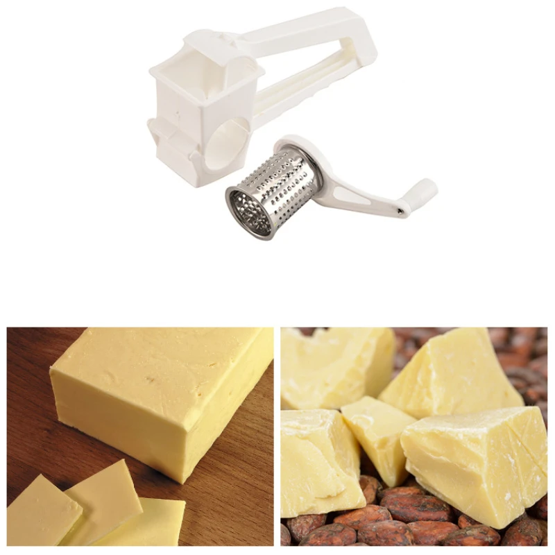 Hand-Cranked Cheese Grater Rotary Chocolate Cutter Stainless Steel Blade Chocolates Shredder Butter Mill Slicer Kitchen Gadgets