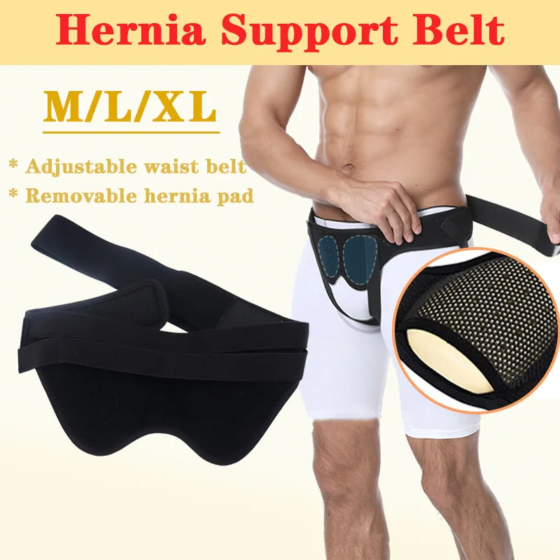 

Пояс для паховой грыжи, ферменный или спортивный бандаж для грыжи, дышащий и регулируемый обезболивающий пояс для восстановления с 2 съемными подушечками