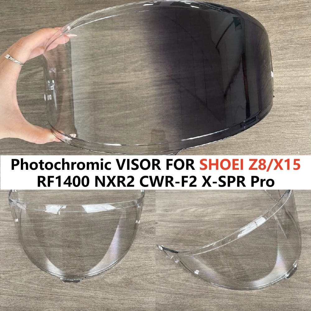 Photochromic Helmet Visor For SHOEI Z8 X15 RF1400 RF-1400 NXR2 CWR-F2 CWR-F2R X-15 X-Fifteen X-SPR Pro Autochromic Lenses Shield