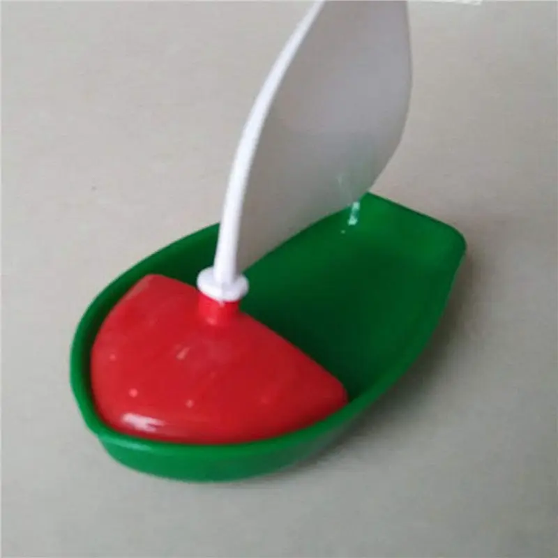 ABUM-12Pcs Bath Boat Plastic Sailboats Bathtub Sailing Boat For Kids (Multicolor Small+Middle+Large Size)