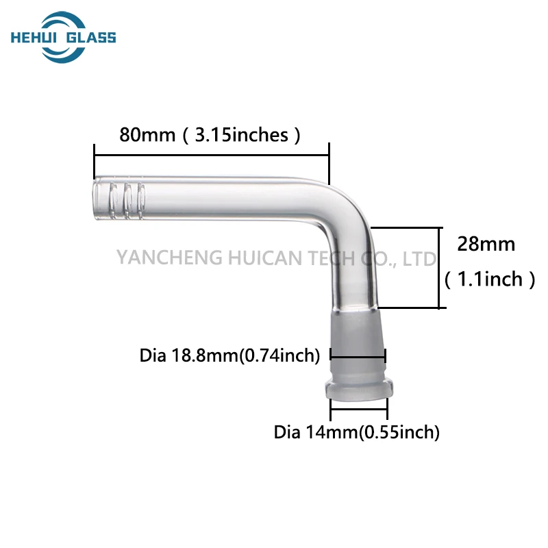 14mm dimensione giunto 95mm 120mm 145mm lunghezza diffusore a stelo in vetro per narghilè Shisha adatto per pipa ad acqua per fumatori