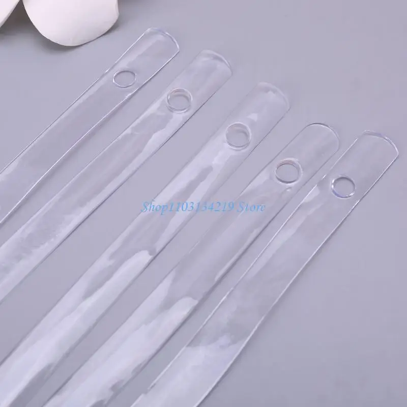 N5KC 5Pcs Transparent Display Hanger Connector Strips Display Stable For Clothes Rack