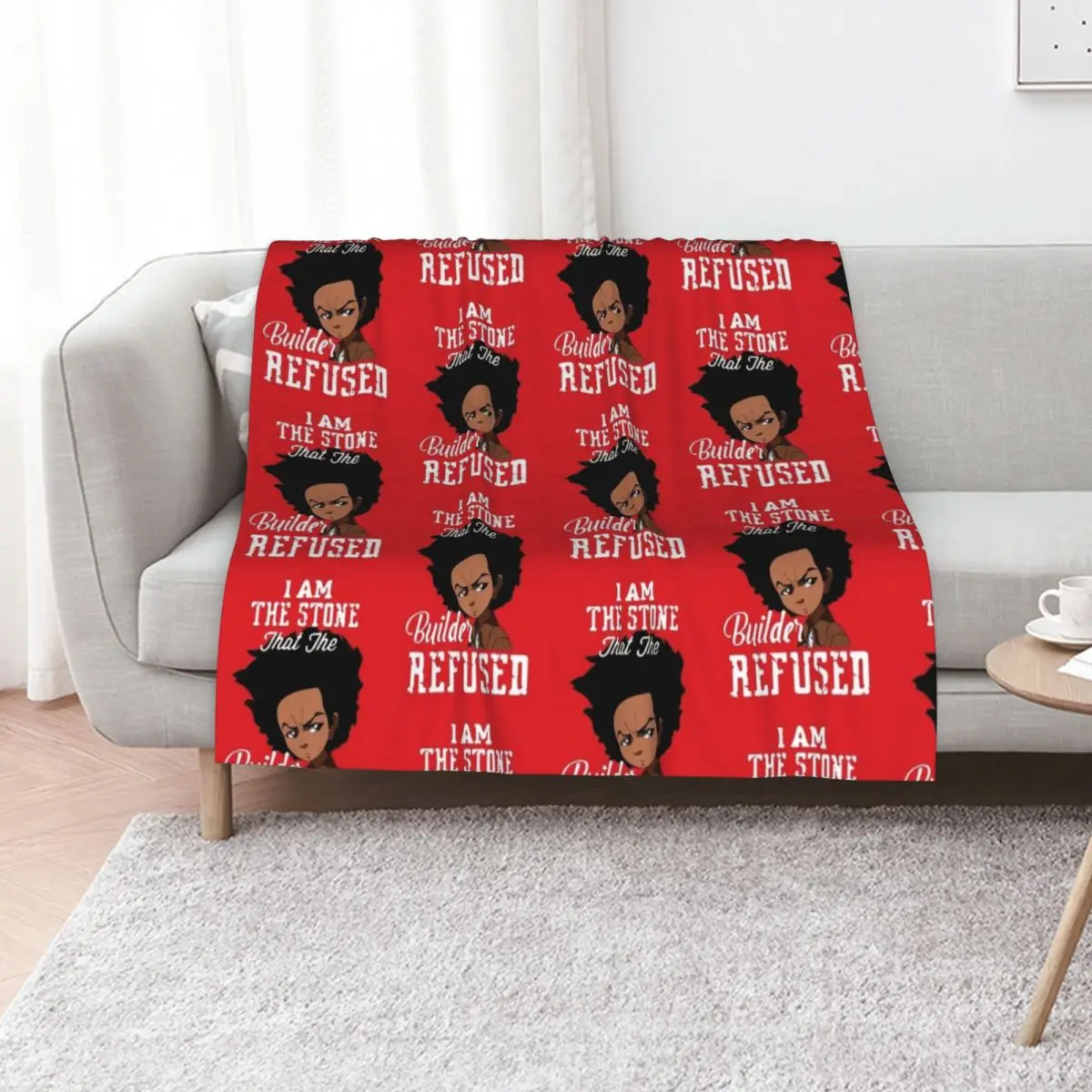 Boondocks funny Throw Blanket Custom For Decorative Sofa Luxury Brand Luxury Thicken Flannel for sofa Blankets