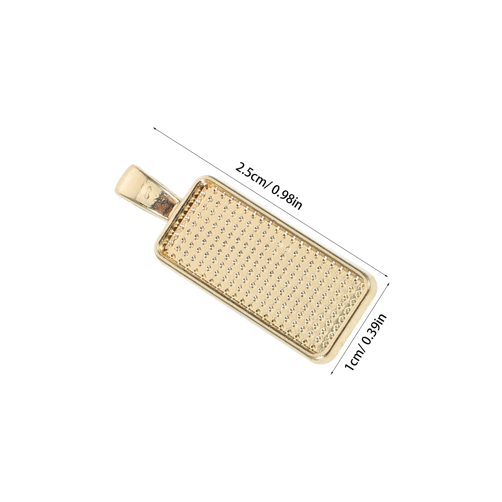 50pcs Rectangle Alloy Bezel Blanks For Diy Resin Pendant Uv Resin Bezel Rectangle Making Craft Keychain Jewelry Findings