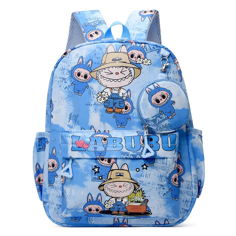 

Labubu New Cartoon Children Schoolbag Cute Pupil Backpack Kindergarten girl boy baby labubu Shoulder Bag with Coin Wallet purse