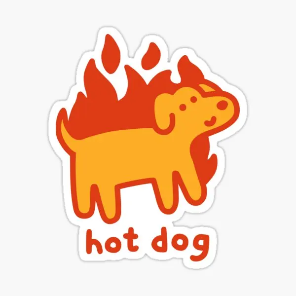 Hot Dog  5PCS Stickers for Home Wall Decor  Print Water Bottles Anime Laptop Stickers Luggage Funny Decorations Window Room