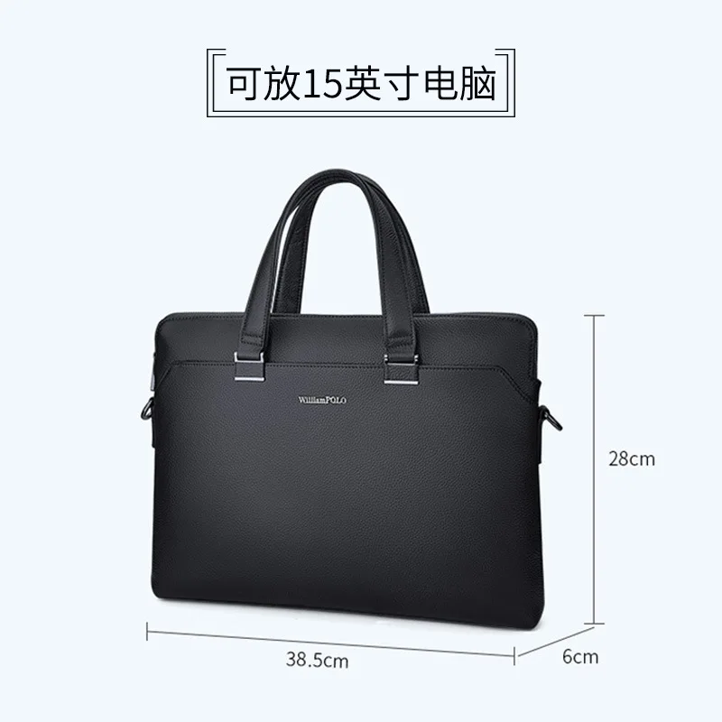 Men's Fashion Briefcase Genuine Leather Man Bags Business Messenger Luxury Brand Men Crossbody Handbag Large Capacity Wholesale