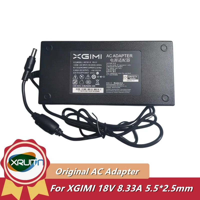 

Genuine 18V 8.33A 150W AC Power Adapter Charger HDZ1501-3F For XGIMI Harman Kardon H2 Projector Power Supply Original