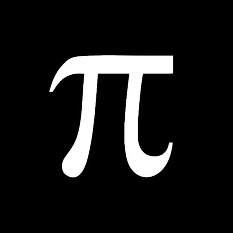 Personalized PI Symbol Fashion Car Sticker PVC Bumper Decoration Window Accessories High Quality Auto Decal Waterproof Anti-UV