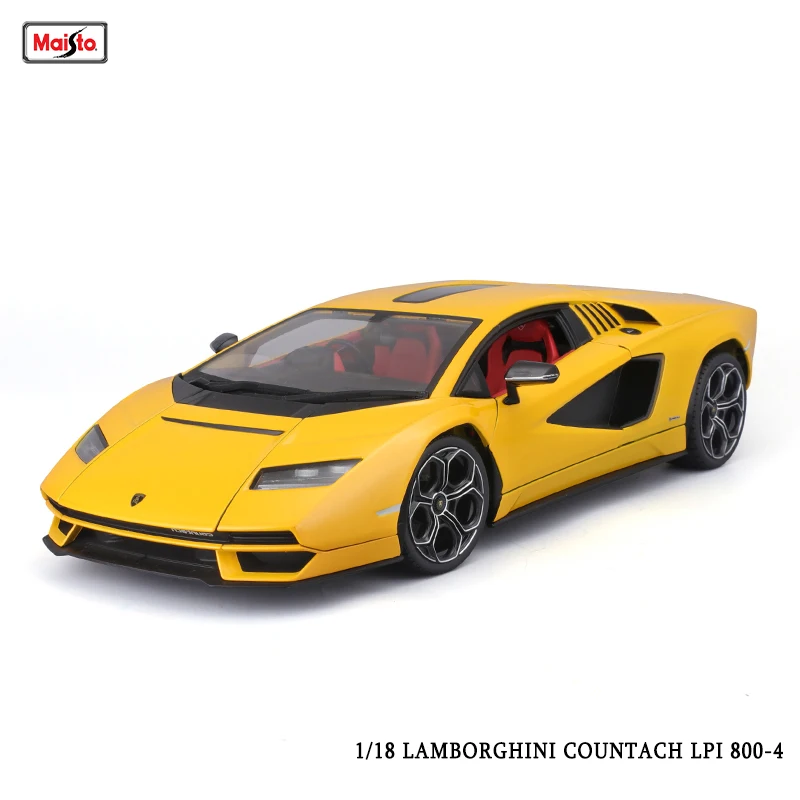 

Maisto 1:18 Lamborghini Countach LPI 800-4 Yellow Classic Alloy Car Model Static Die Casting Model Collection Gift Toy Gift