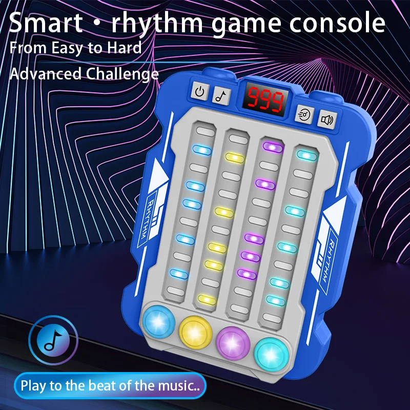 Rhythm Handheld Console Little Machine Game with Music Rhythm Master Speed Push Children's Intellectual Stress Relief Game