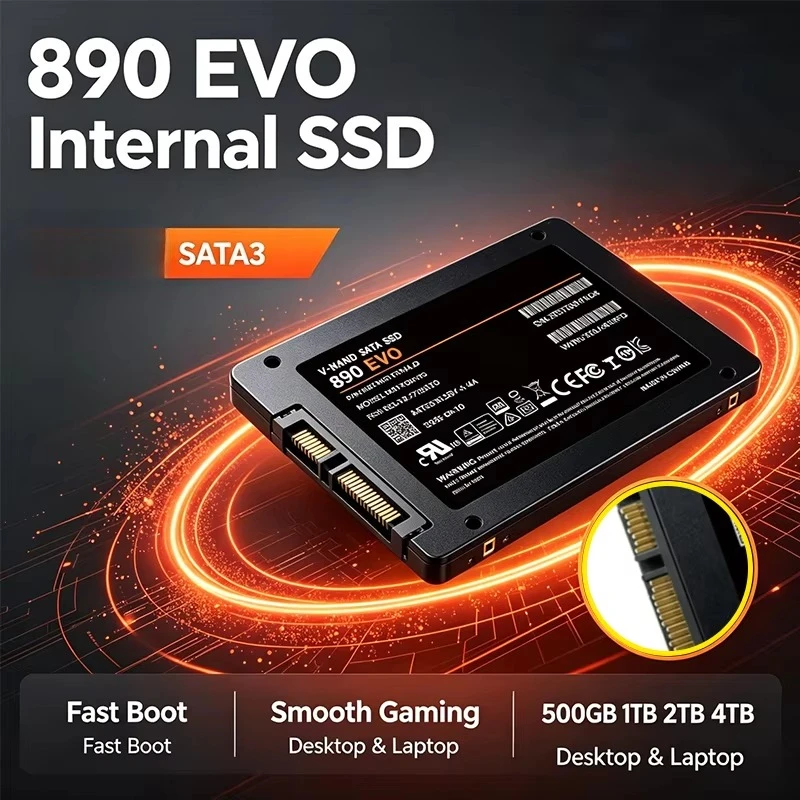 Internal Solid State Drive SATA3 890EVO SSD 500GB 1TB 2TB 4TB 2.5 Inch Hard Disk Solid State Drive for Laptop Desktop