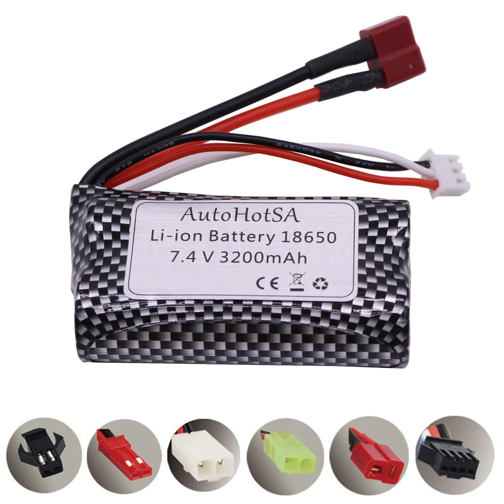 7.4V 3200mAh upgrade Lipo Battery For Wltoys 144001 A959-B A969-B A979-B K929-B 12428 12423 10428 Q39 battery for RC cars parts