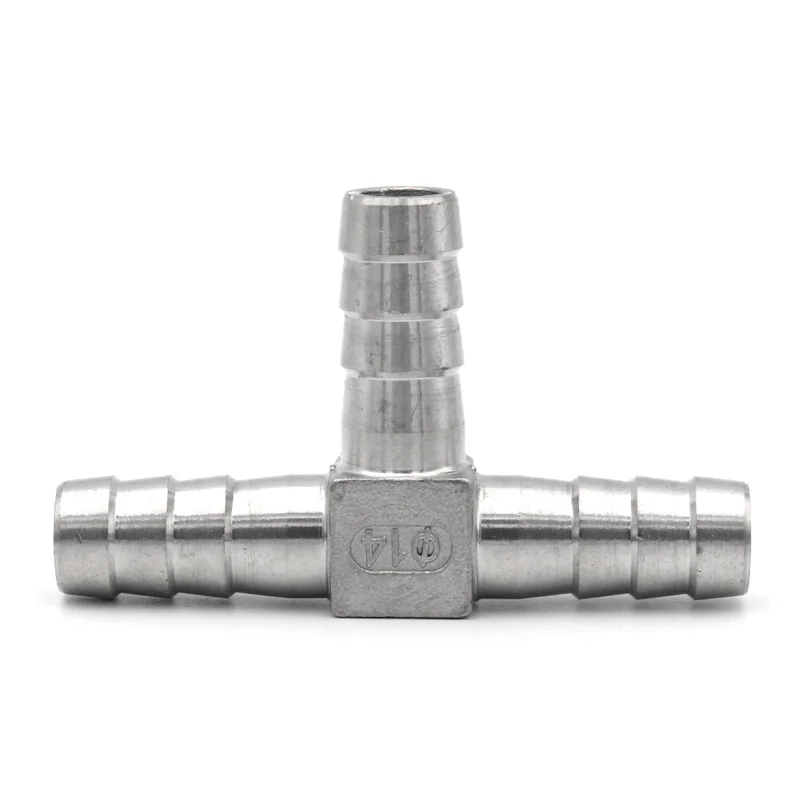 Hose Barb 304 Stainless Steel T L Y Type Cross Three Way 6 8 10 12 14 15 16 19 20 25 32mm Pipe Fitting Connector Hose Tail Barb