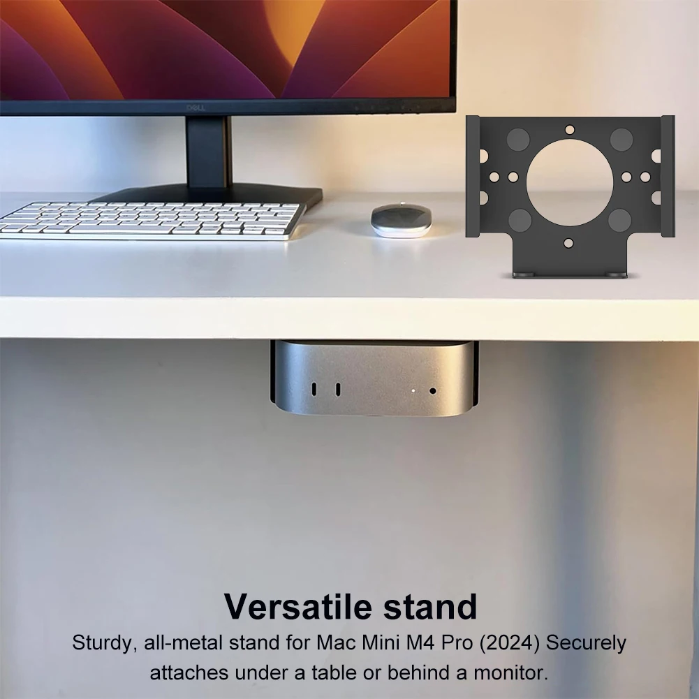 Monitor Mount Holder Wall Mount Stand Under Desk Stand Accessories for Mac Mini M4/M4 Pro 2024