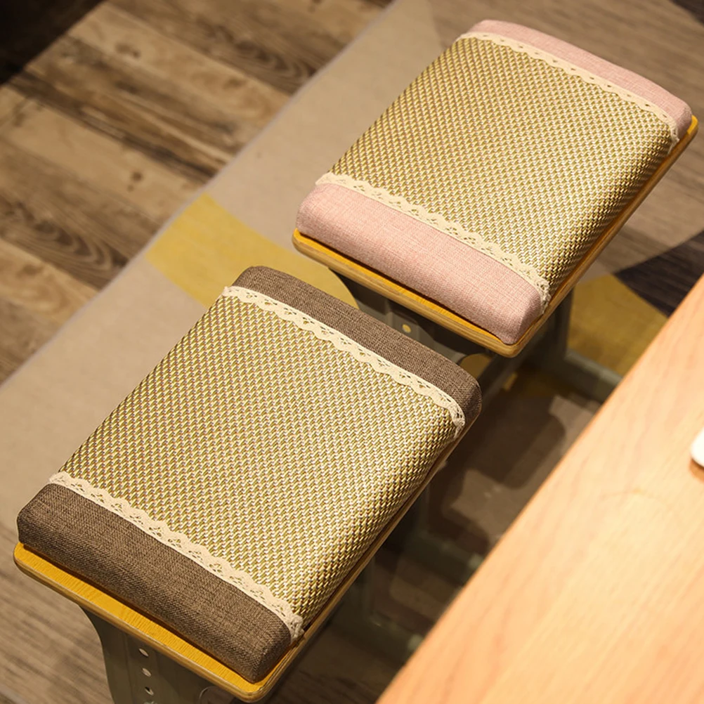 

Cotton Linen Cooling Pad Summer Seat Cushion Chair Pad Multipurpose Pillow Back Lying Memory Cotton Fill Detachable Zipper