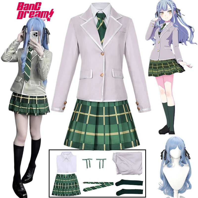 

Togawa Sakiko Косплей Oblivionis Костюм Парик Аниме BanG Dream! Mygo Ave Mujica Jk школьное платье униформа Хэллоуин вечерние для женщин