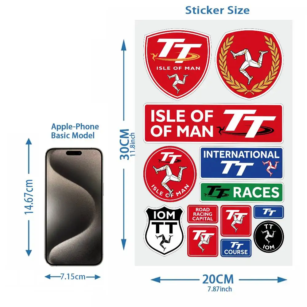 Retro Motorsport Assorted Decal Shield Round Badge Race Themed Stickers Removable Vinyl For Scrapbook Luggage Helmet Decor