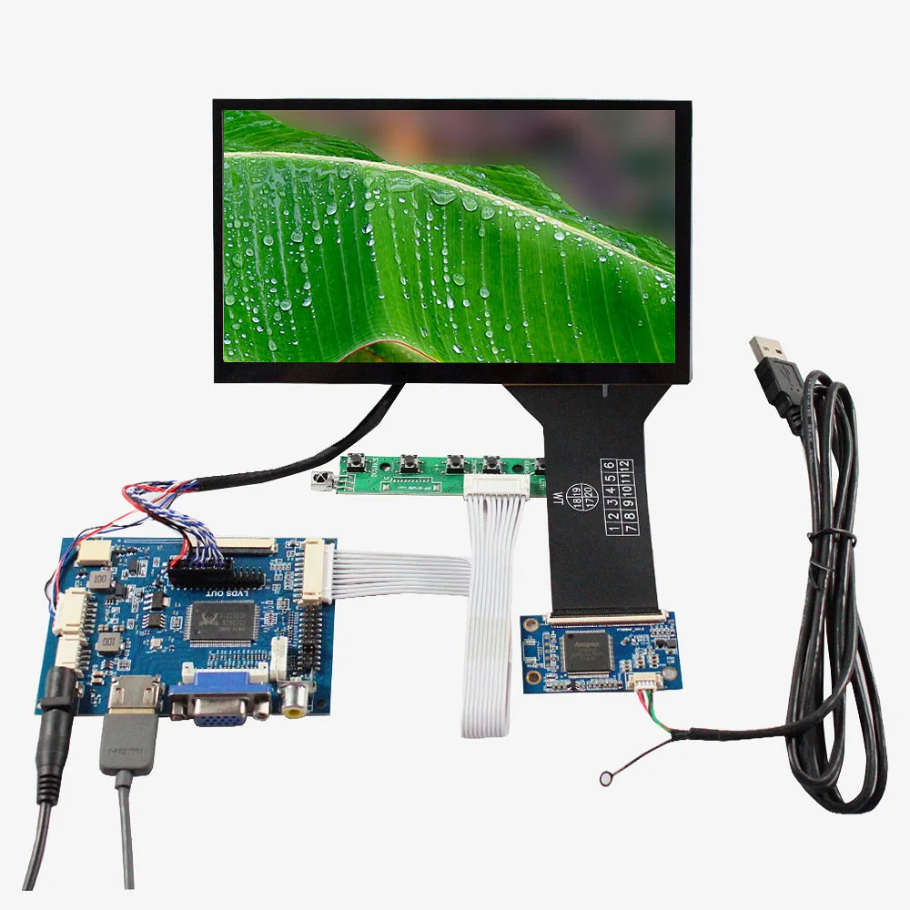 Vga 2Av Reversing Interface Board Wide Stretched Bar Lcd 7