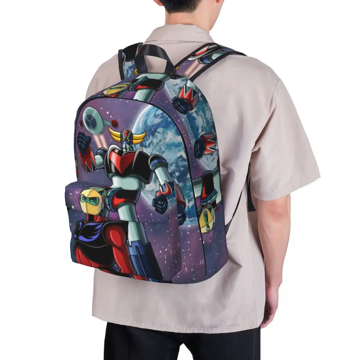 Ufo R-Robots G-Grendizers Backpack Goldorak Anime Manga Hiking Backpacks Women Custom Durable High School Bags Stylish Rucksack