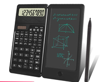 Solar Powered Scientific Calculator & 6 Inch Writing Tablet Foldable 10 Digit LCD Display For Office Student Teachers Accountant