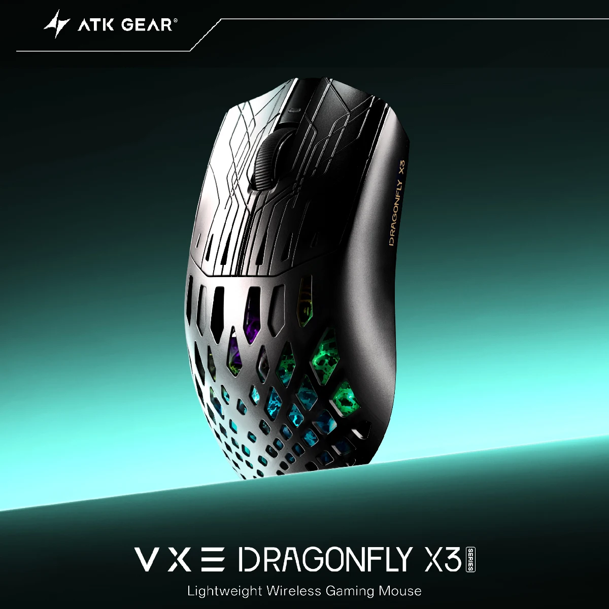 ATK VXE Dragonfly X3 Series Wireless Mouse PAW 3395SE Sensor Three-Mode FPS Game Mouse Intelligent Speed Low Delay Game Office