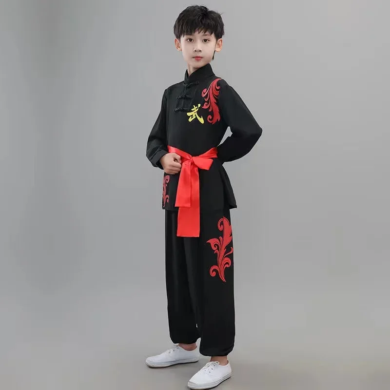 子供と大人のための武術の服,男の子のための伝統的な服の組み合わせ,大天使の衣装,カンフースタイルの服,女の子と男の子