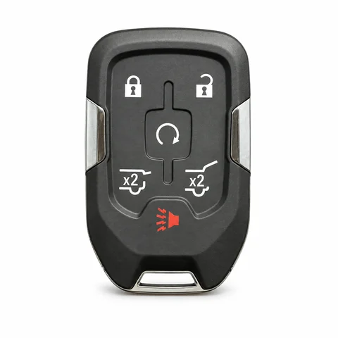 6 Button Key Fob Shell Replacement for Chevy Suburban Tahoe GMC Yukon 2015-2020 Smart Keyless Entry Remote Case Cover