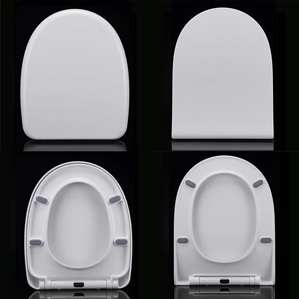 Urea Formaldeh Tollet Seat U Shap‌e Slow Closing Toilet Lid Install Above One Click Disassembly Soft Close ‌Toilet Cover