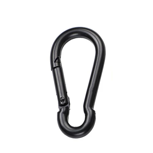 Gancho a presión 5MM 6MM 8MM del mosquetón de la superficie negra de la electroforesis del material del hierro