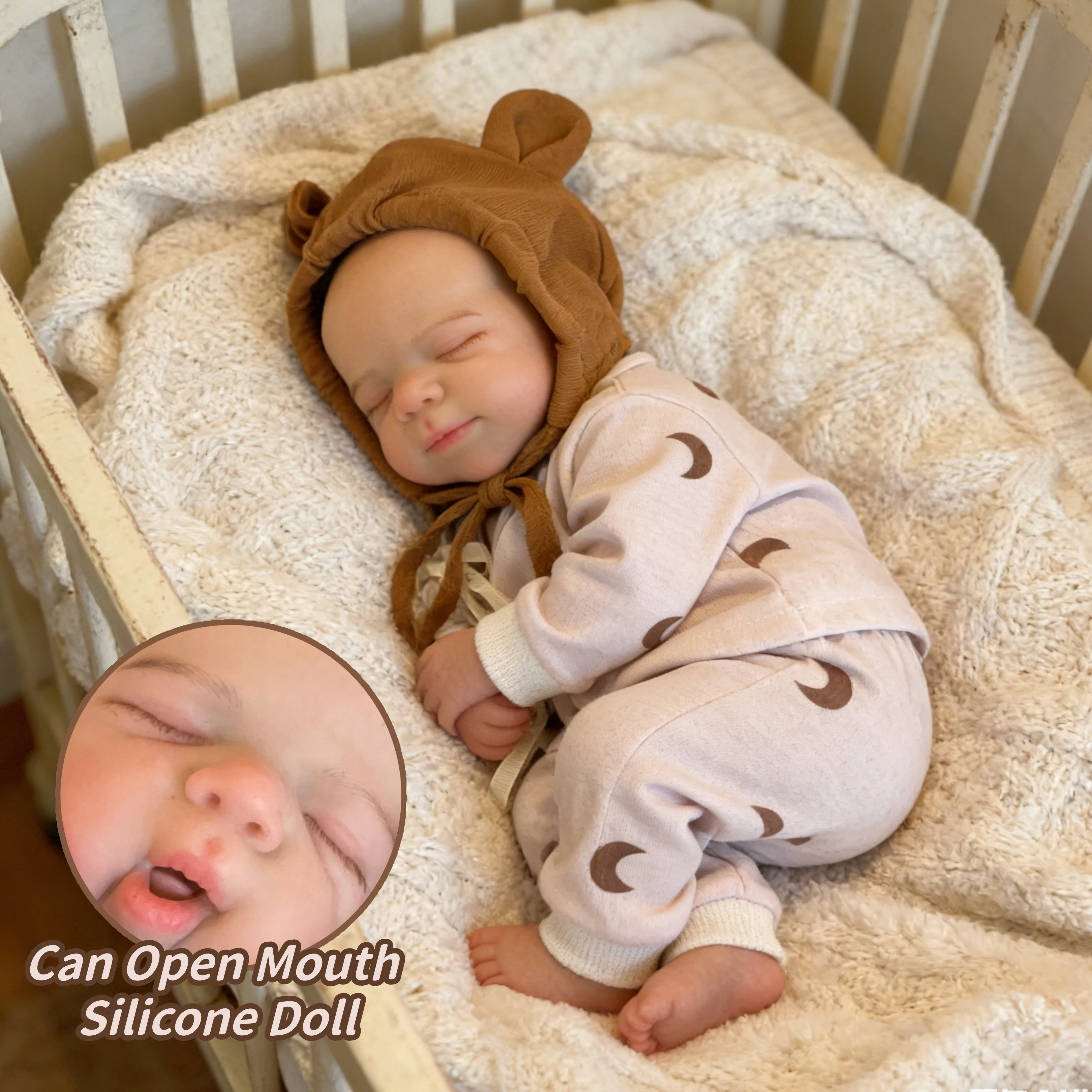 

13-дюймовая 3D-кукла из мягкого силикона с распахнутым ртом, милая кукла-младенец, коллекционная кукла Паскаль, подарок на день рождения