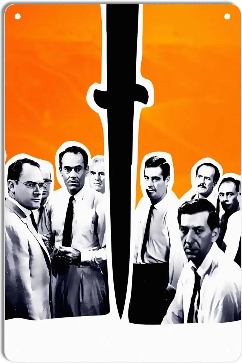 Metal Tin Sign 12 Angry Men Minimal Movie Posters for Home Theater Decor and Retro Wall Art 8x12 Inch