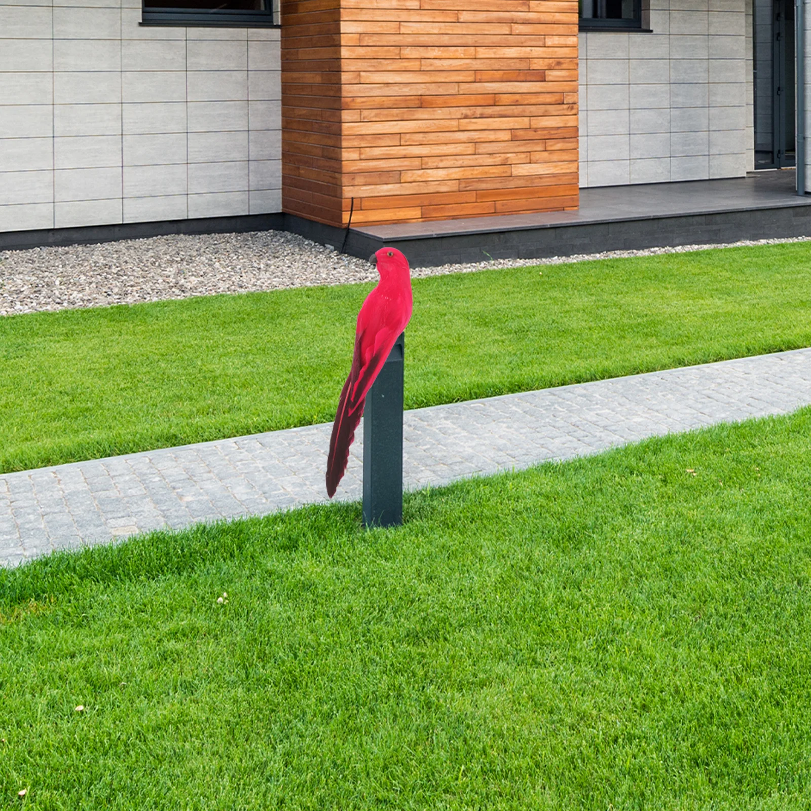 

Simulation Parrot Ornament Lifelike Artificial Bird Realistic Decor For Home Office Garden Desktop Mini Landscaping Decorative