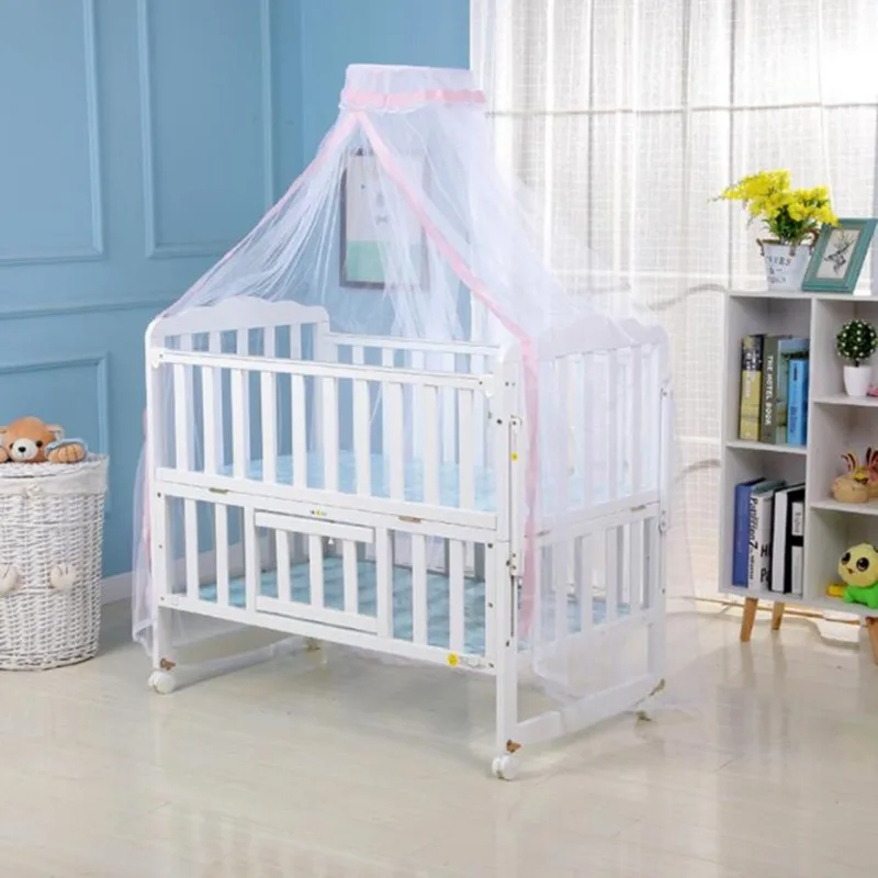 Foldable Universal Baby Mosquito Net Dome Round Bed Canopy Infant Crib Net Summer Breathable Protection Mesh Net For Toddler