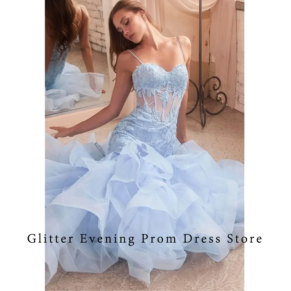 Exquisite Luxury Sexy Appliques Prom Dresses For Women Strapless Sweetheart Backless Custom Made Birthday Evening Party Grows