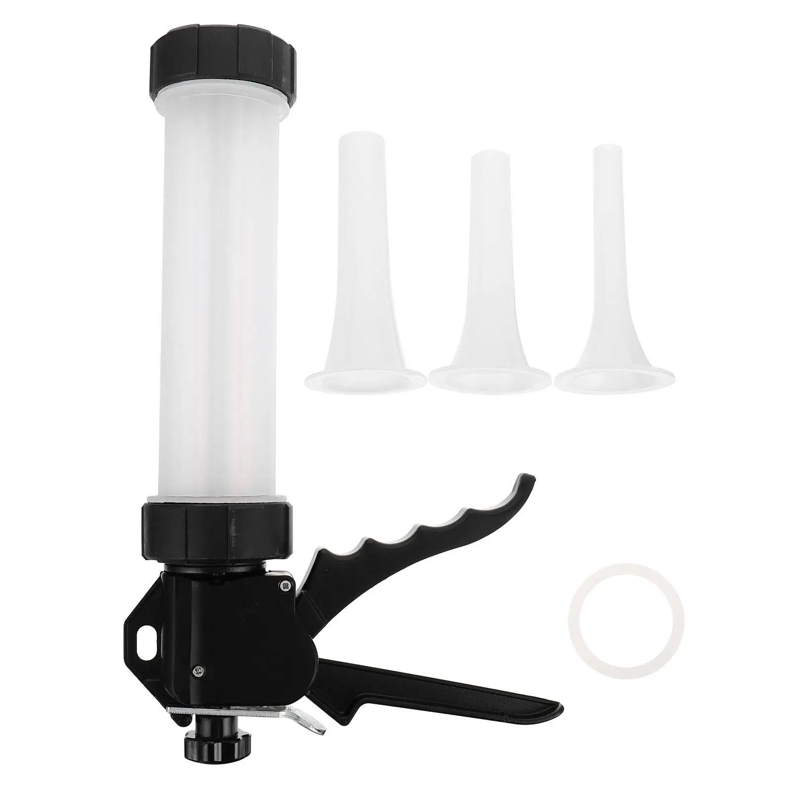

Manual Sausage Stuffer Syringe Meat Grinder Tool Filling Funnel Press Design Stainless Steel Kitchen Utensil Easy Clean
