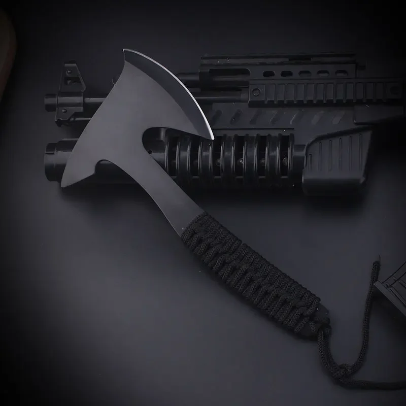 فأس تكتيكي متعدد الوظائف لقطع الجبال وقطع الخشب ومكافحة الحرائق والتخييم والبقاء في الهواء الطلق وأعمال النجارة