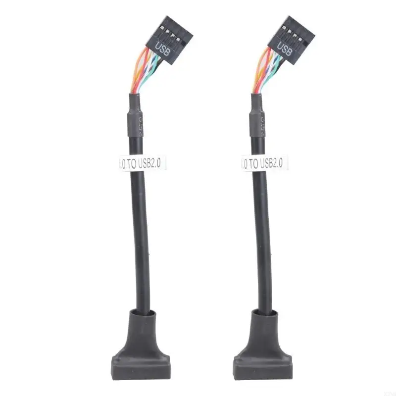 K3NB Compactly USB3.0 Header to USB2.0,20Pin USB3.0 Female to 9Pin USB2.0 Male Adapter Cord for Space Saving Installation