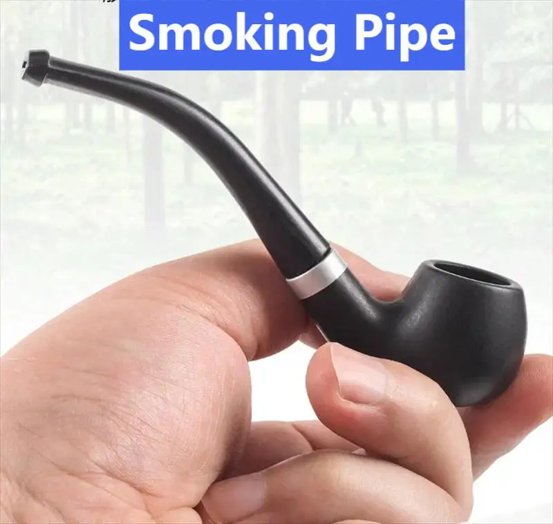 

Portable Bent Wooden Pipe with Filter & Grinder | Durable Handheld Herb Pipe for Men