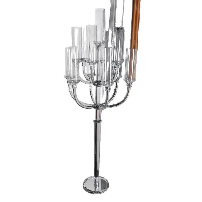 Premium Glass 13-arm Floor-to-ceiling Candlestick, European Romantic Wedding Candlestick Decoration