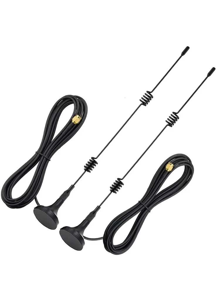 2 SZT. Antena WIFI Dual Band 2.4GHz 5.8GHz 7dBi z podstawą magnetyczną RP SMA męski z przedłużaczem 3M GR174 do routera/modemu Wifi — zdjęcie produktu 7