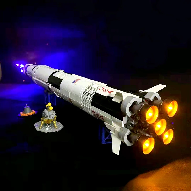 Not Included Building Blocks LED Light Kit For NASA Apollo Saturn V 21309 DIY Toys Gift Only Lighting Set