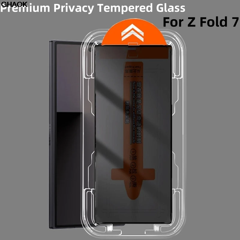 

Премиальное закаленное стекло для конфиденциальности для Samsung Z Fold 7 6 5 Комплект автоматического удаления пыли Защитная пленка для экрана Z Fold 6 Z Fold7 Защитное стекло